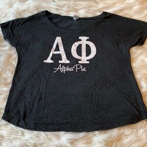 Next Level Alpha Phi Gray TShirt Size Small